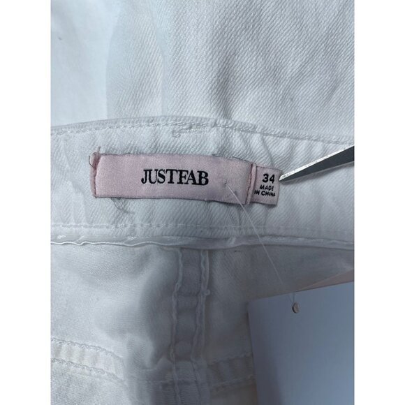 Just Fab Distressed Slim Boyfriend Jeans Size 34 - Picture 6 of 14